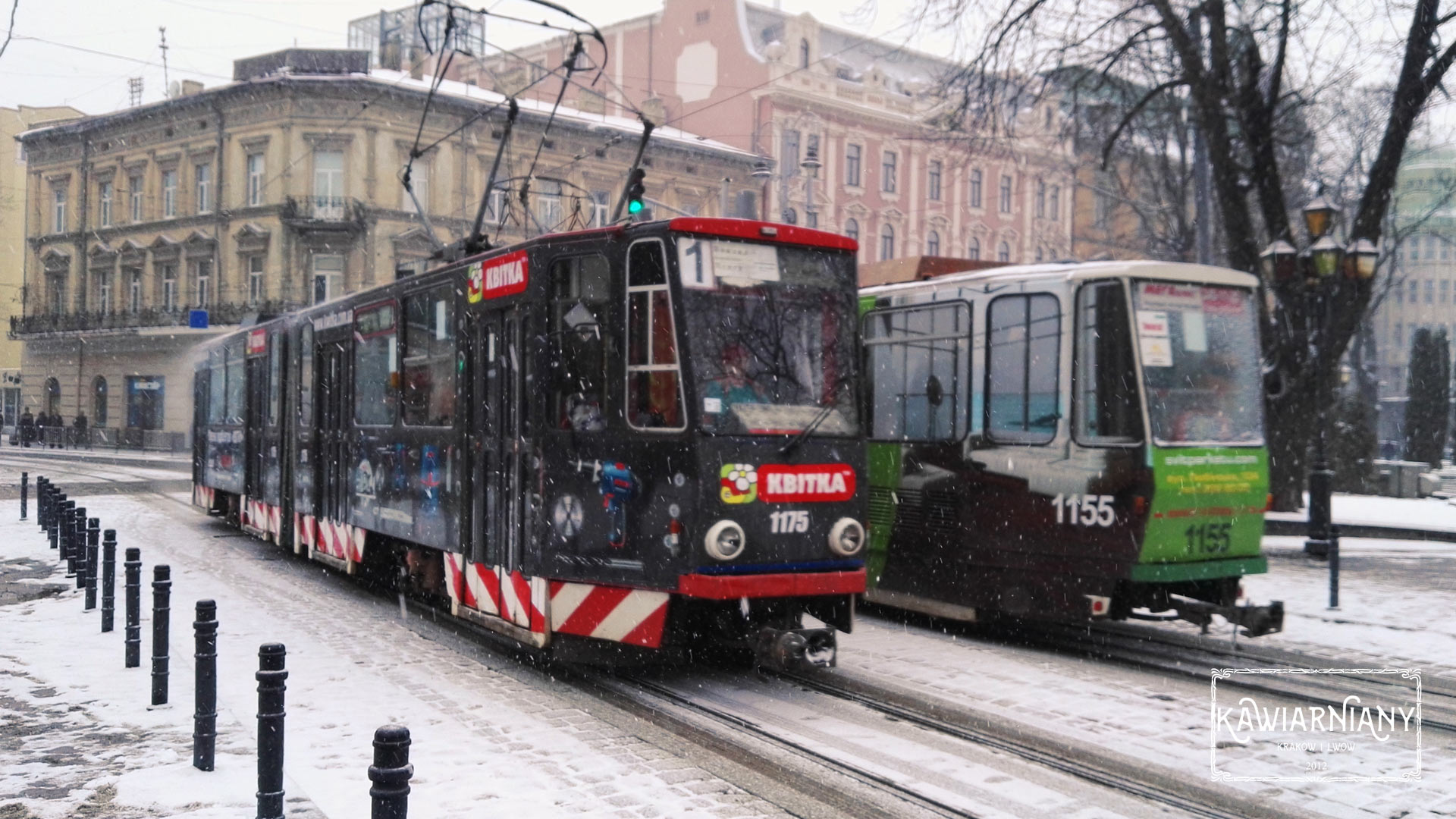 Lwów - tramwaje na Wałach Hetmańskich