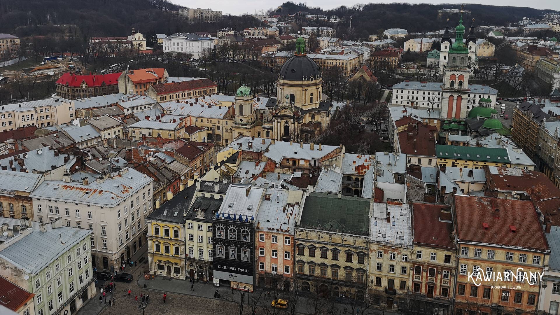 Panorama Lwowa - widok na Rynek