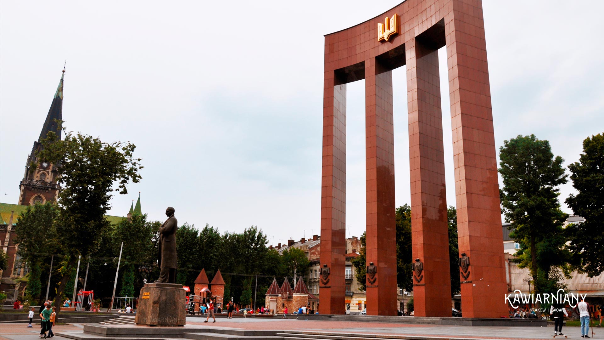 Pomnik Bandery we Lwowie
